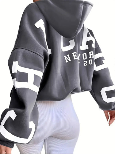 übergroßer langarm-hoodie – Auréline
