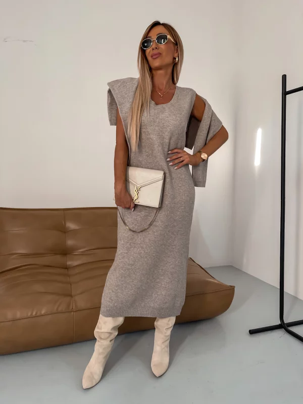 Echoarchiv | Jersey Set Midikleid mit Rollkragen