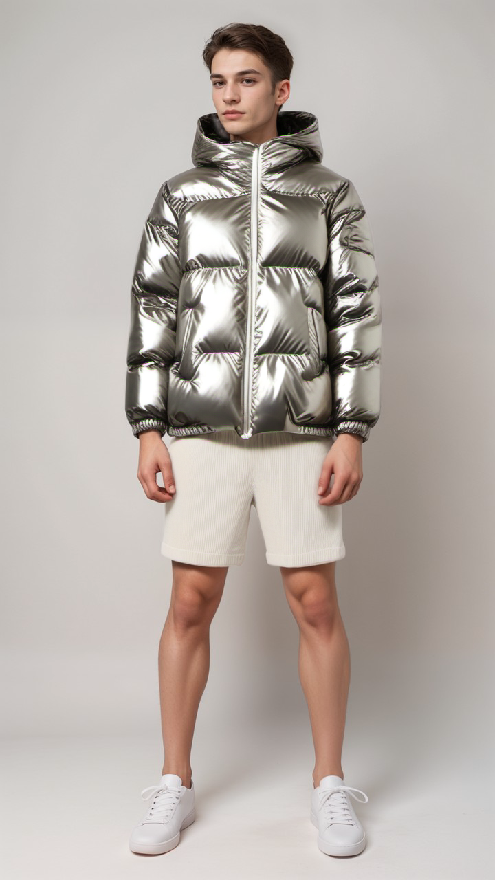 Echoarchiv | Gepolsterte Winterjacke mit Kapuze Polyester Warm und Wasserabweisend