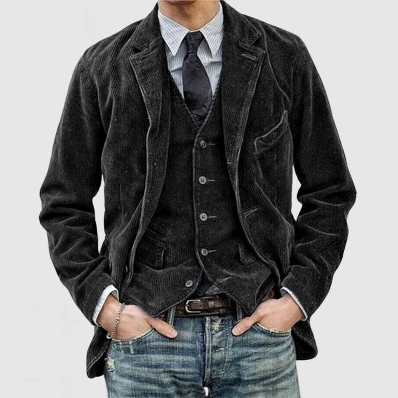Echoarchiv | Stilvolles Vintage-Set Aus Blazer und Weste