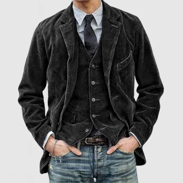 Echoarchiv | Stilvolles Vintage-Set Aus Blazer und Weste