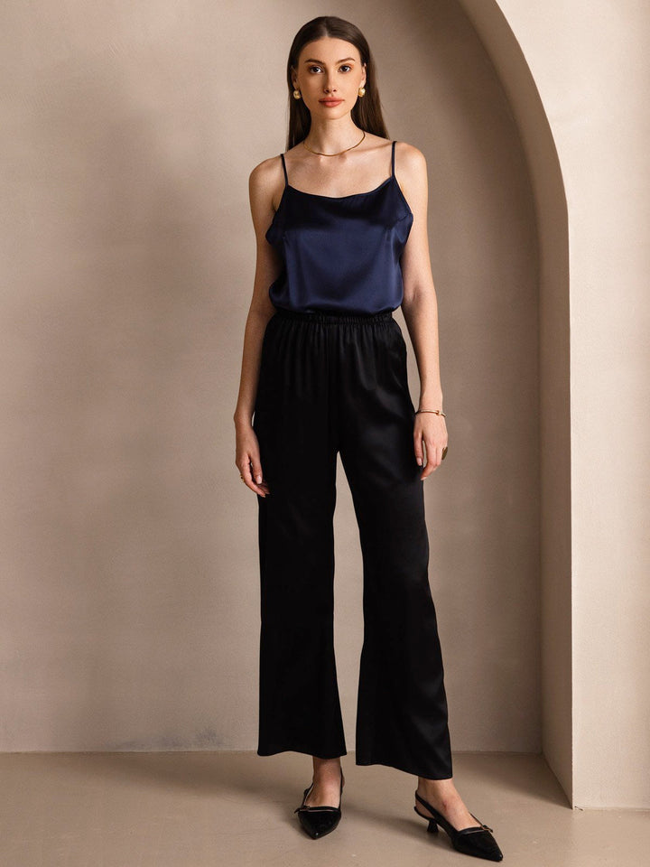Echoarchiv | Seide Entspannt Spaghettiträger Camisole Top