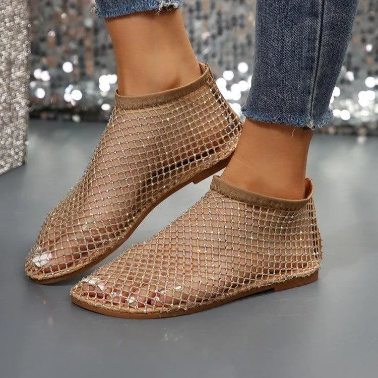 Echoarchiv | Flatsandalen mit Strass-Design