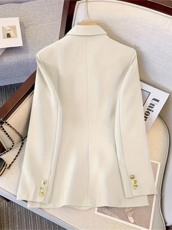 Eleganter Business Slim Blazer mit goldenen Knöpfen Ideal für alle Jahreszeiten – Valéne