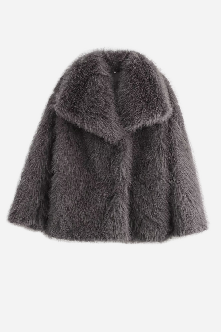 Echoarchiv | Faux-Fur-Schalkragenjacke