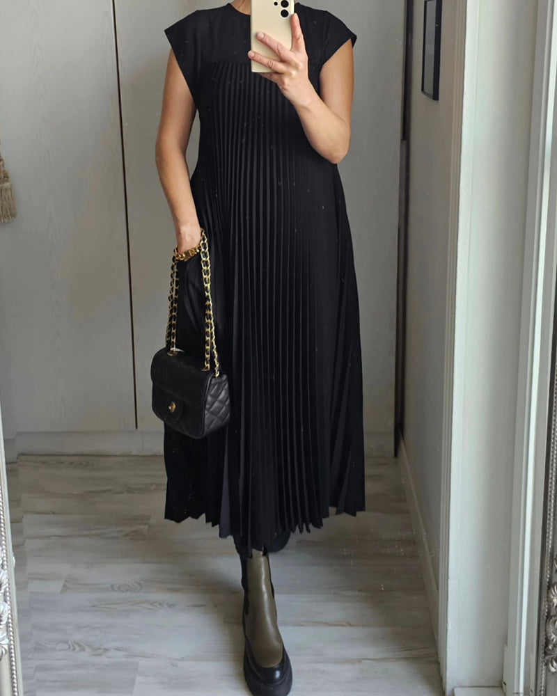 Echoarchiv | Ärmelloses Plisseekleid
