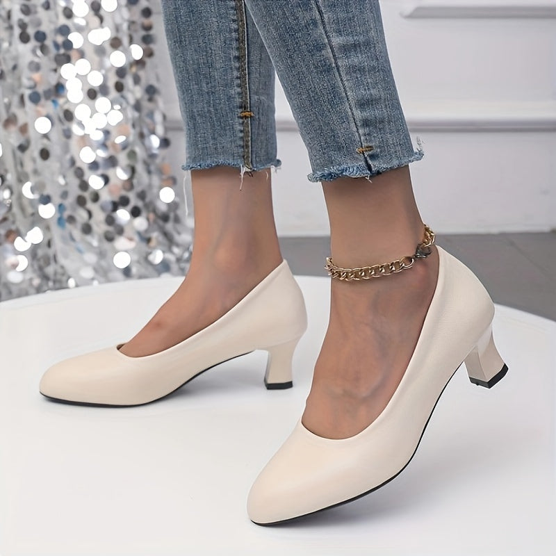 Echoarchiv | Stilvolle Damen Pumps mit Spitzem Zeh und Blockabsatz