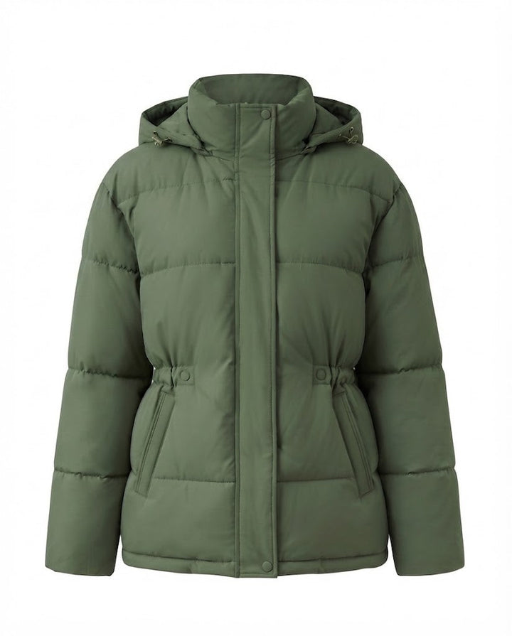 Damen oversized gesteppte Kapuzenjacke mit wärmender Thermo-Isolierung