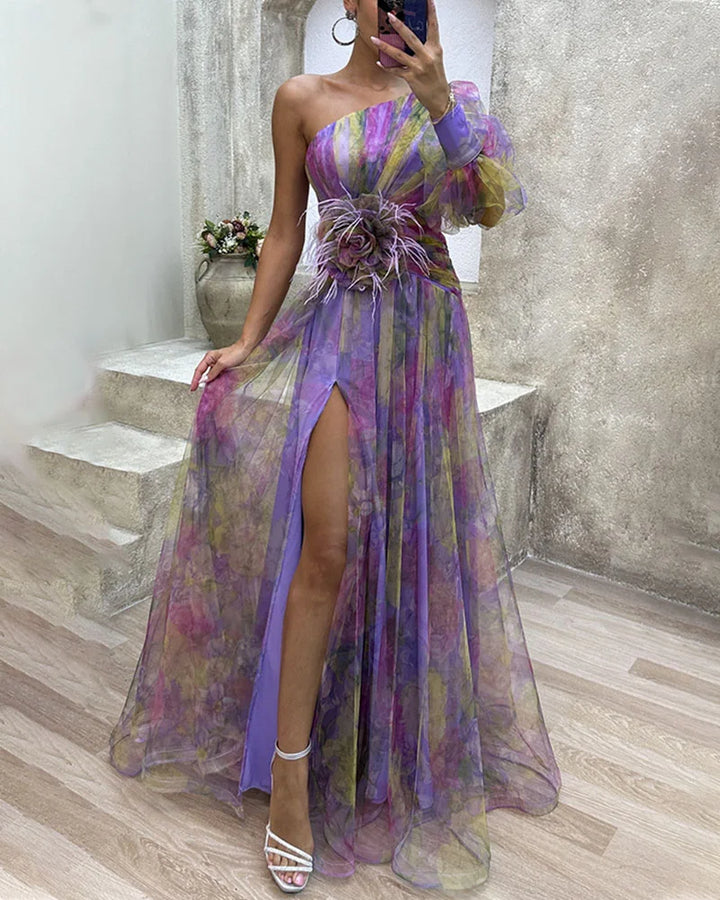 Elegantes Schulterfreies Kleid Für Besondere Anlässe