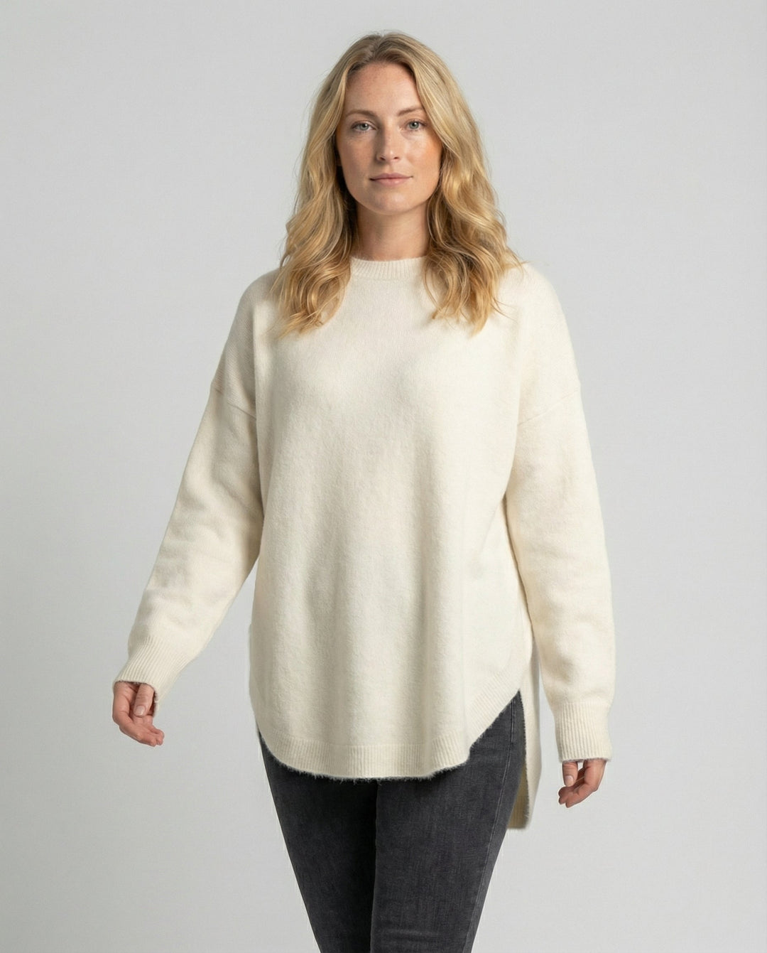Echoarchiv | Pullover - Damen Herbst Mid-Length Oversized Pullover
