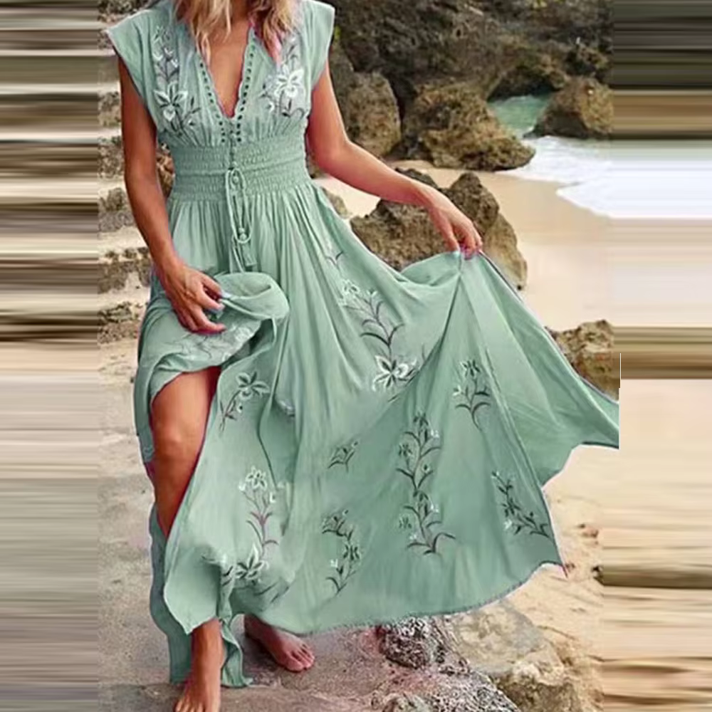 Echoarchiv | Boho Kleid mit Stickereien für Einen Traumhaften Sommerlook