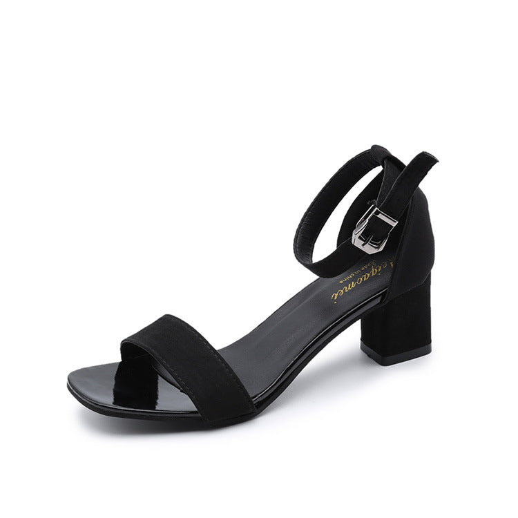 Damen eleganter Riemchen-Sandaletten mit robustem Blockabsatz und verstellbarem Fesselriemen Echoarchiv