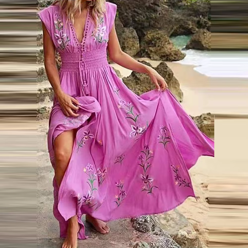 Echoarchiv | Boho Kleid mit Stickereien für Einen Traumhaften Sommerlook