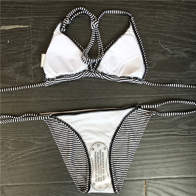Damen Triangel-Bikini-Set mit klassischem Streifenmuster Echo Archiv