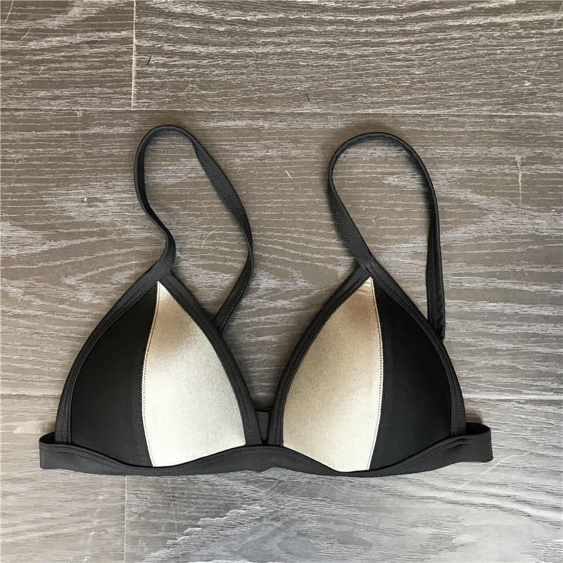 Damen Triangel-Bikini-Set mit modischem Kontrast Echo Archiv
