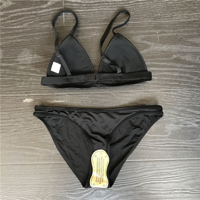 Damen Triangel-Bikini-Set mit modischem Kontrast Echo Archiv