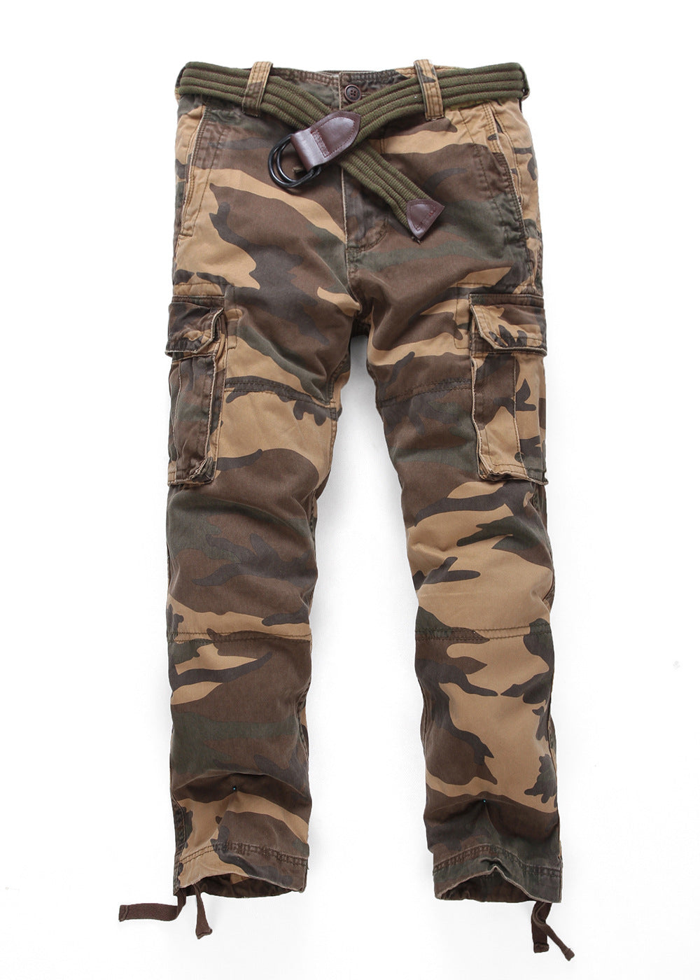 Herren Cargohose mit mehreren Taschen, verstellbaren Beinabschlüssen und Gürtel Echoarchiv