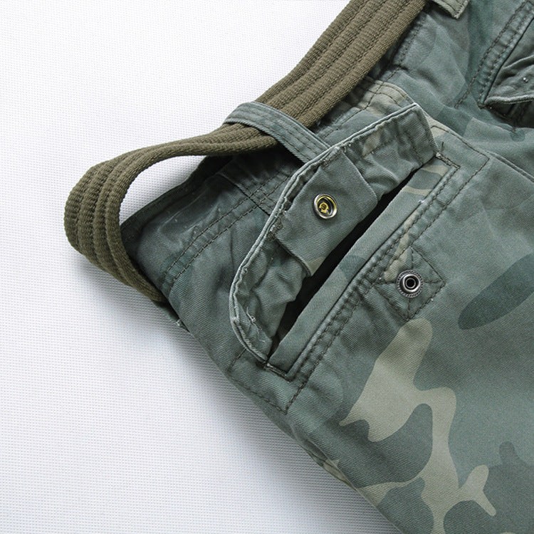 Herren Cargohose mit mehreren Taschen, verstellbaren Beinabschlüssen und Gürtel Echoarchiv