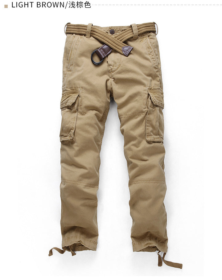 Herren Cargohose mit mehreren Taschen, verstellbaren Beinabschlüssen und Gürtel Echoarchiv