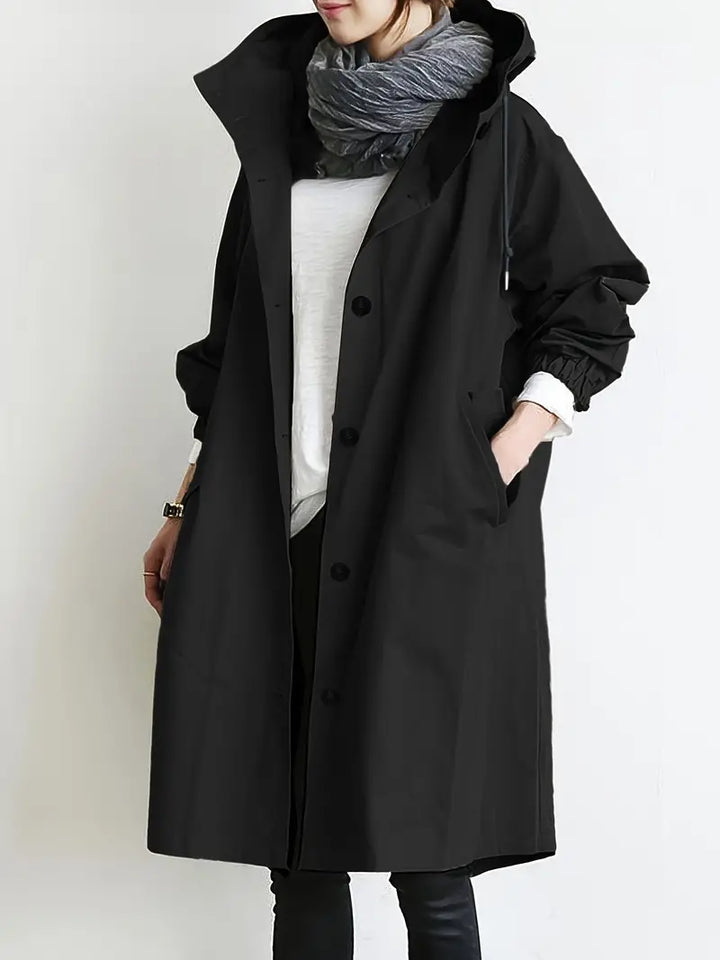 Echoarchiv | Trenchcoat mit Kapuze und Kordelzug