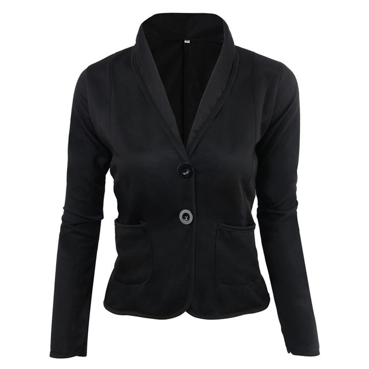 Damen Taillierter Jersey-Blazer mit Schalkragen & Kontrastpaspel Echoarchiv