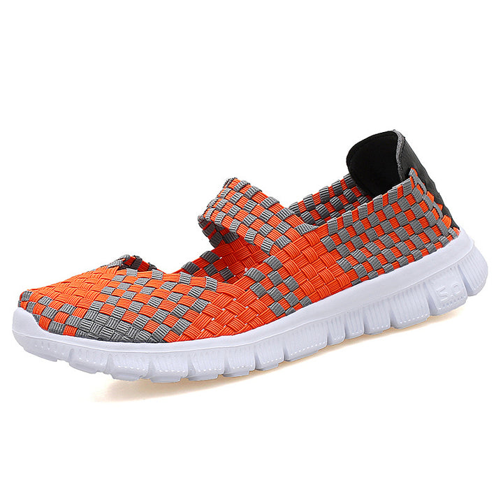 Damen nan elastischer Mary-Jane-Riemchen-Komfortschuh mit gewebtem Stretch-Obermaterial und flexibler Leichtsohle Echo Archiv