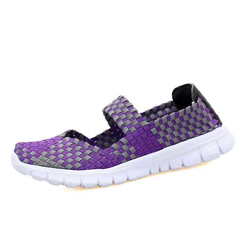 Damen nan elastischer Mary-Jane-Riemchen-Komfortschuh mit gewebtem Stretch-Obermaterial und flexibler Leichtsohle Echo Archiv