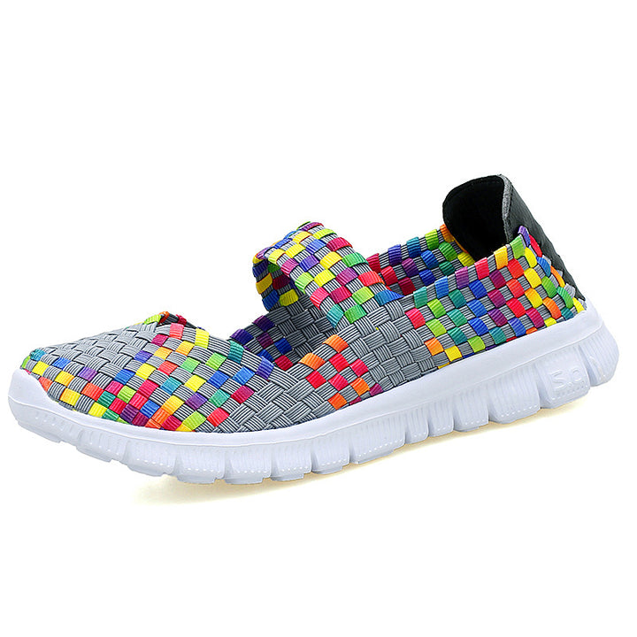 Damen nan elastischer Mary-Jane-Riemchen-Komfortschuh mit gewebtem Stretch-Obermaterial und flexibler Leichtsohle Echo Archiv