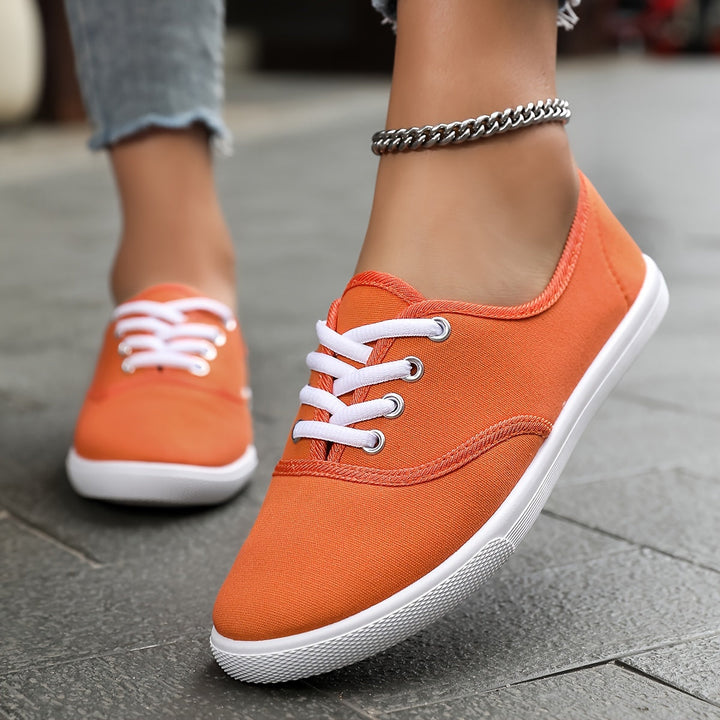 Echoarchiv | Bequeme Niedrige Canvas Schnürschuhe