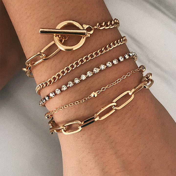 Echoarchiv | Teiliges Modisches Charm-Armband mit Geometrischem Muster