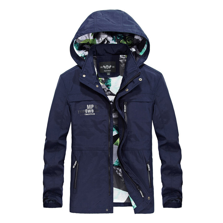 Herren vielseitige Funktionsjacke mit abnehmbarer Kapuze und mehreren Taschen Echoarchiv
