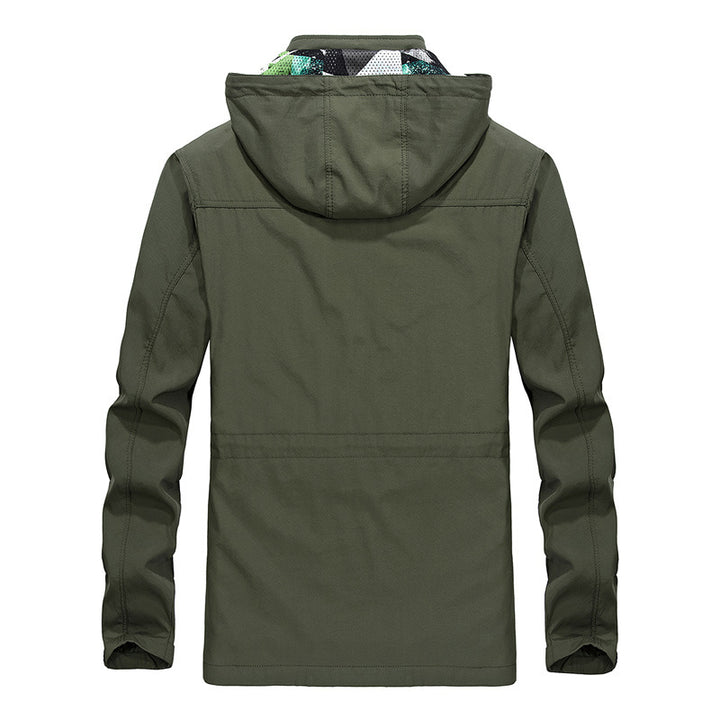 Herren vielseitige Funktionsjacke mit abnehmbarer Kapuze und mehreren Taschen Echoarchiv