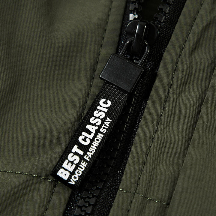 Herren vielseitige Funktionsjacke mit abnehmbarer Kapuze und mehreren Taschen Echoarchiv
