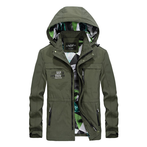 Herren vielseitige Funktionsjacke mit abnehmbarer Kapuze und mehreren Taschen Echoarchiv