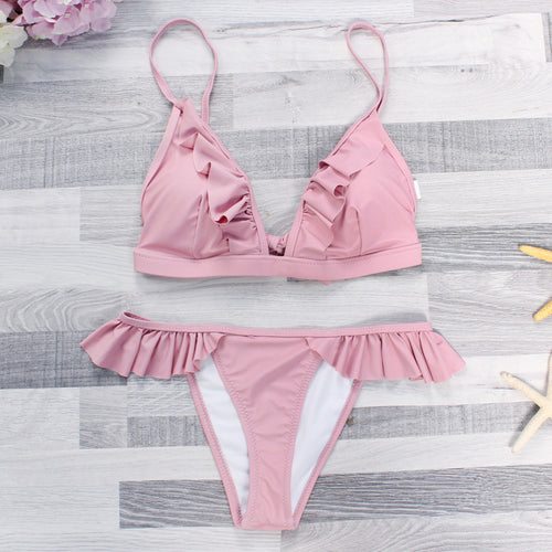 Damen Bikinis mit feinen Rüschendetails Echo Archiv
