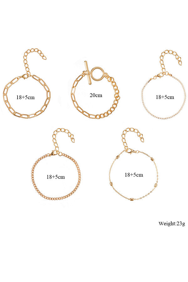 Echoarchiv | Teiliges Modisches Charm-Armband mit Geometrischem Muster