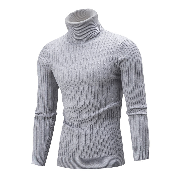 Herren Rollkragenpullover mit strukturierter Textur Echoarchiv