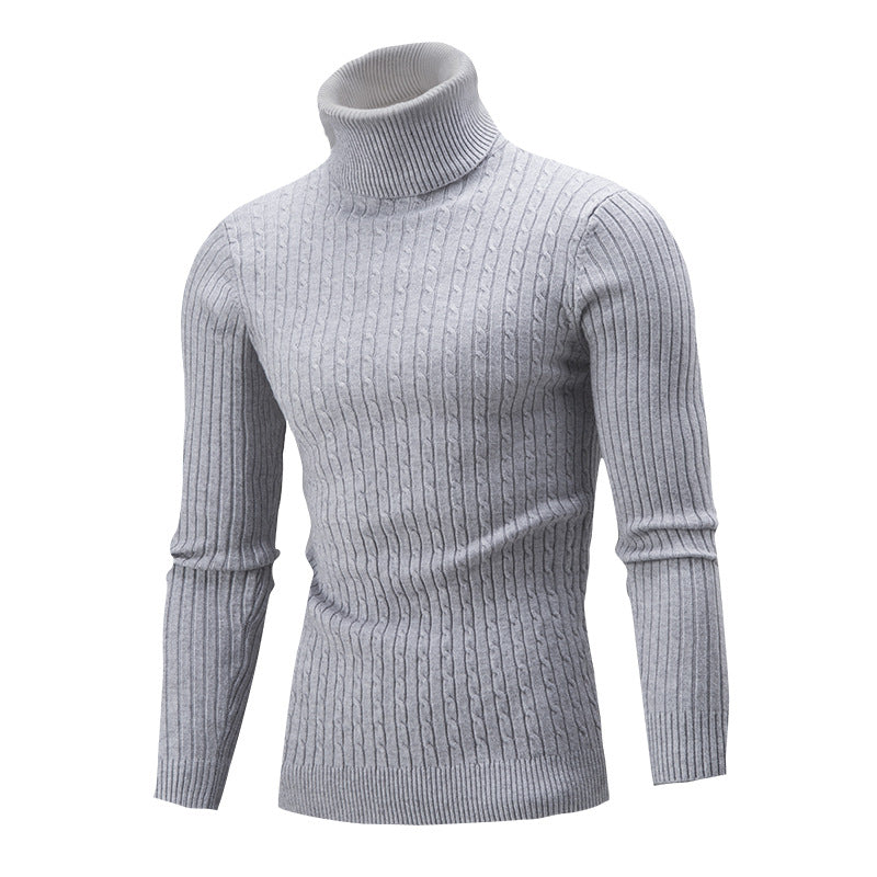 Herren Rollkragenpullover mit strukturierter Textur Echoarchiv