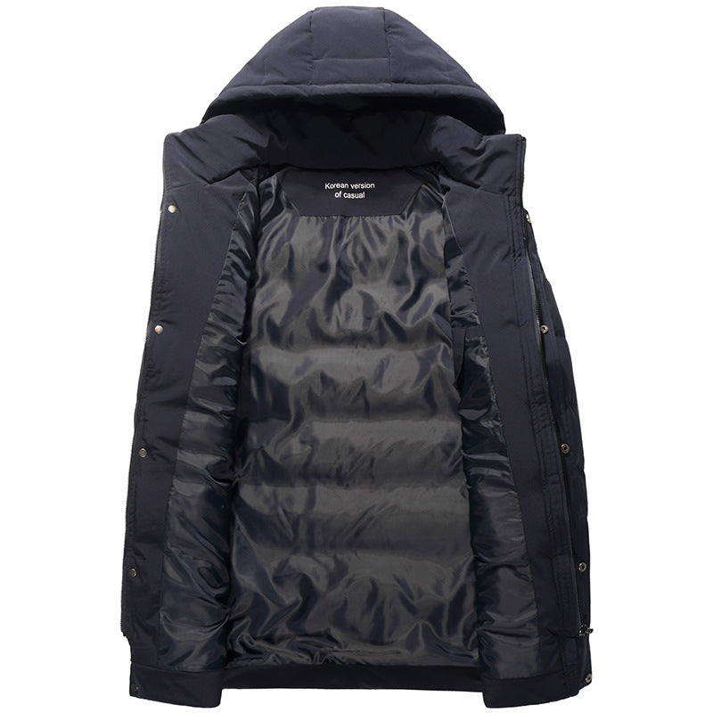 Herren Wattierter Winterparka mit Kapuze, winddichte und isolierende Thermojacke Echo Archiv