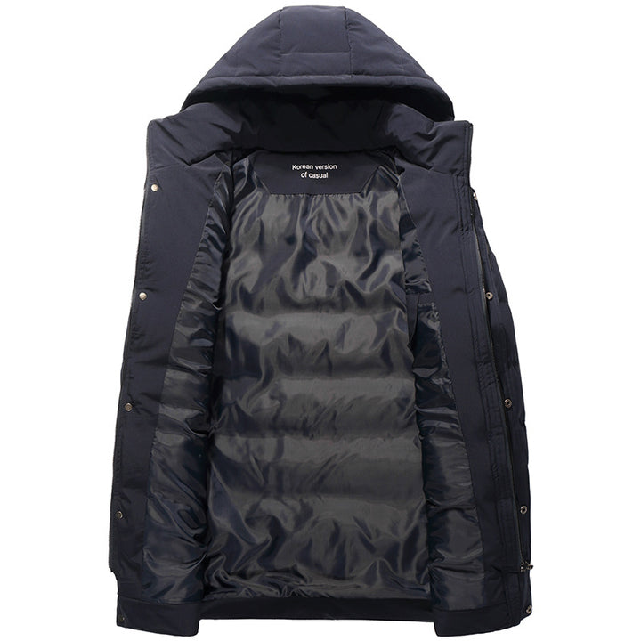 Herren Wattierter Winterparka mit Kapuze, winddichte und isolierende Thermojacke Echo Archiv