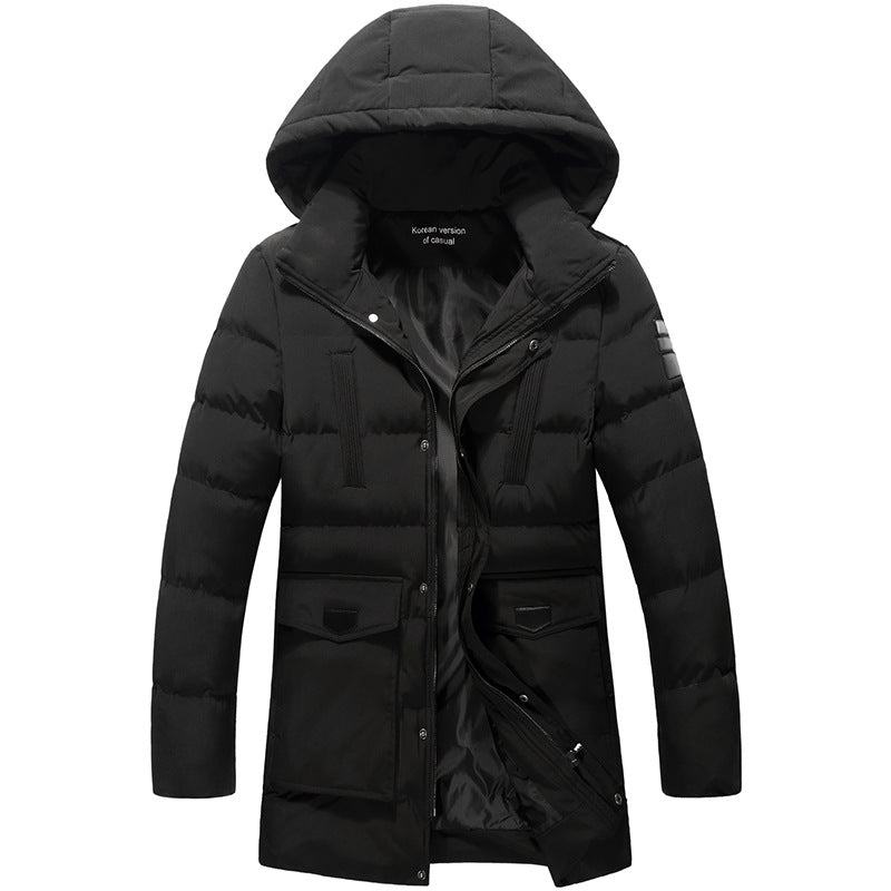 Herren Wattierter Winterparka mit Kapuze, winddichte und isolierende Thermojacke Echo Archiv
