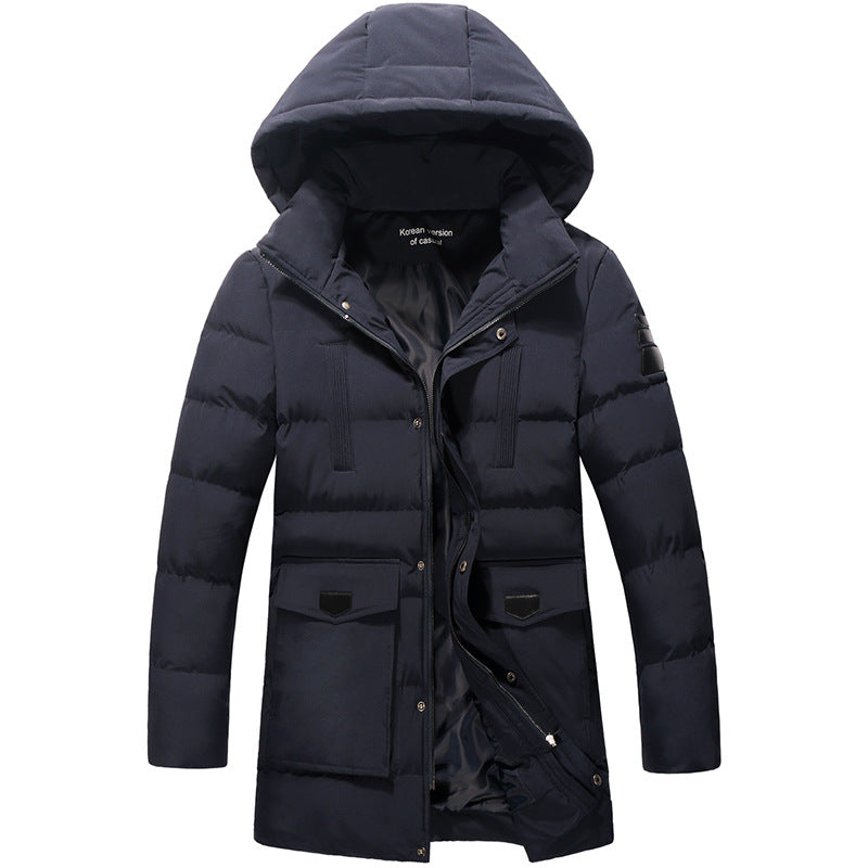 Herren Wattierter Winterparka mit Kapuze, winddichte und isolierende Thermojacke Echo Archiv