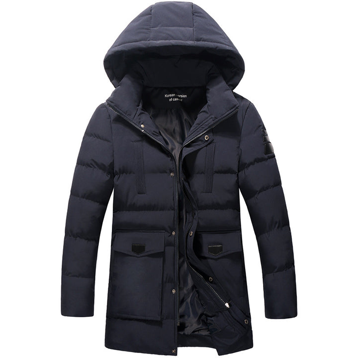 Herren Wattierter Winterparka mit Kapuze, winddichte und isolierende Thermojacke Echo Archiv