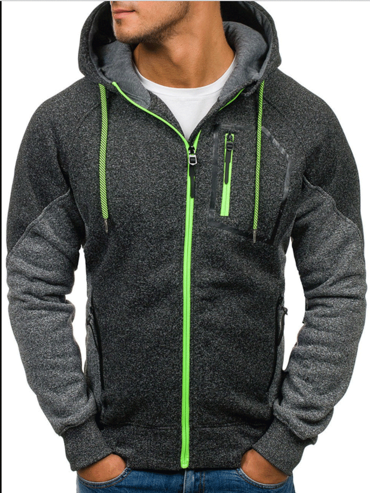 Herren Hochwertiger Sportjacke mit modernem Reißverschluss und praktischen Taschen Echoarchiv