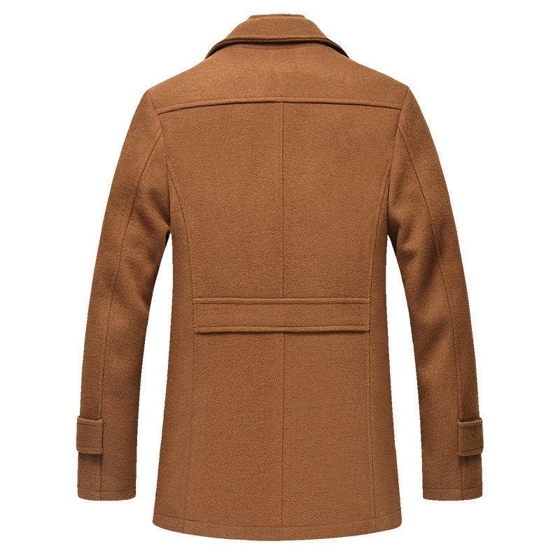 Herren Midilanger Wollmix-Kurzmantel mit integrierter gesteppter Innenjacke und Hemdkragen Echo Archiv