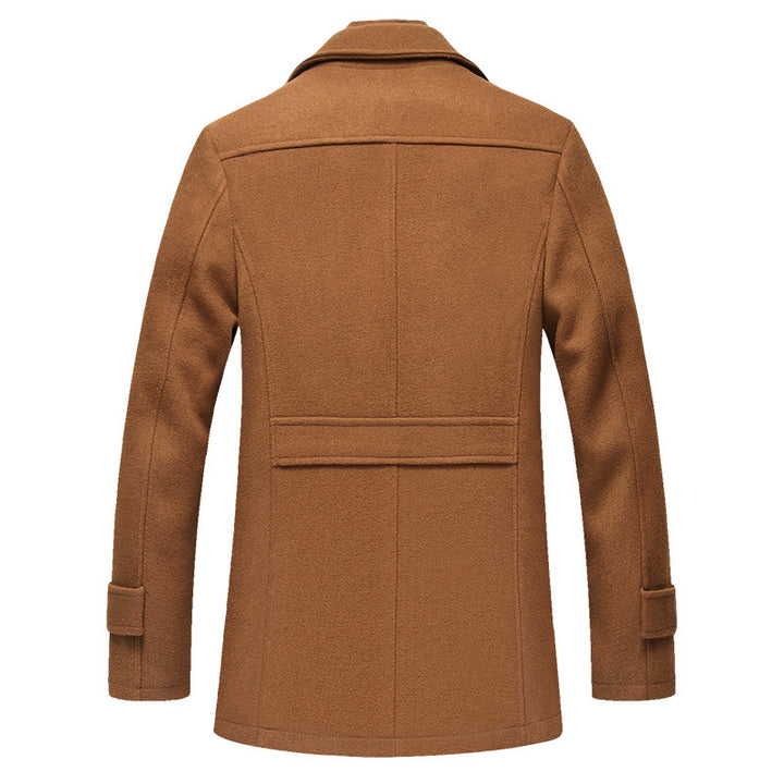 Herren Midilanger Wollmix-Kurzmantel mit integrierter gesteppter Innenjacke und Hemdkragen Echo Archiv