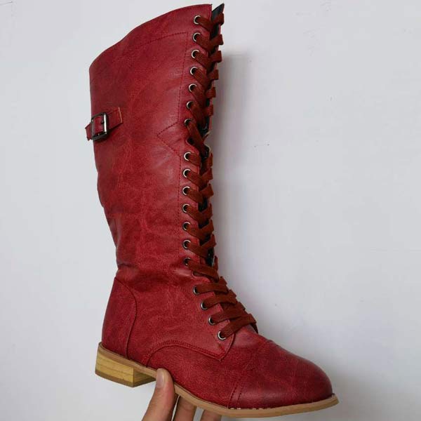 Knöchelhohe Leder-Stiefel für Frauen mit Schnürung und orthopädischem Komfort – Soraya Echoarchiv