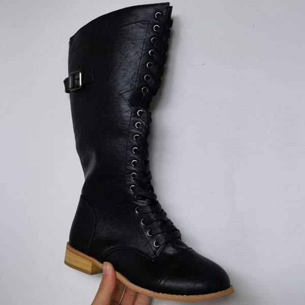 Knöchelhohe Leder-Stiefel für Frauen mit Schnürung und orthopädischem Komfort – Soraya Echoarchiv