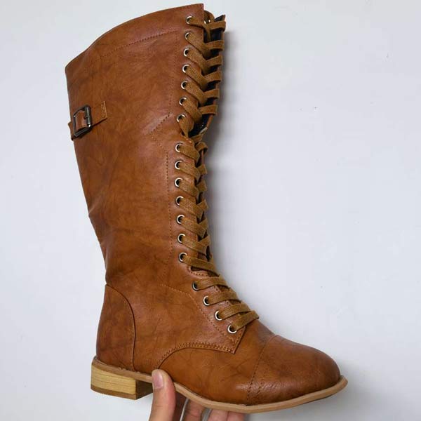 Knöchelhohe Leder-Stiefel für Frauen mit Schnürung und orthopädischem Komfort – Soraya Echoarchiv