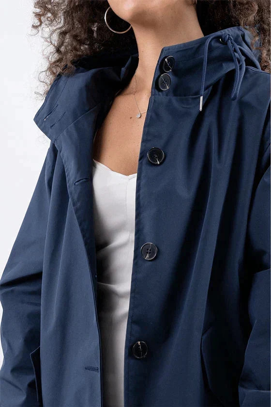 Damen Windbreaker Mantel mit Kapuze – Célinea